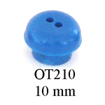 Grason OT Series TEOAE Eartips - Twin-Holed, 10mm, Blue (100 / pk)
